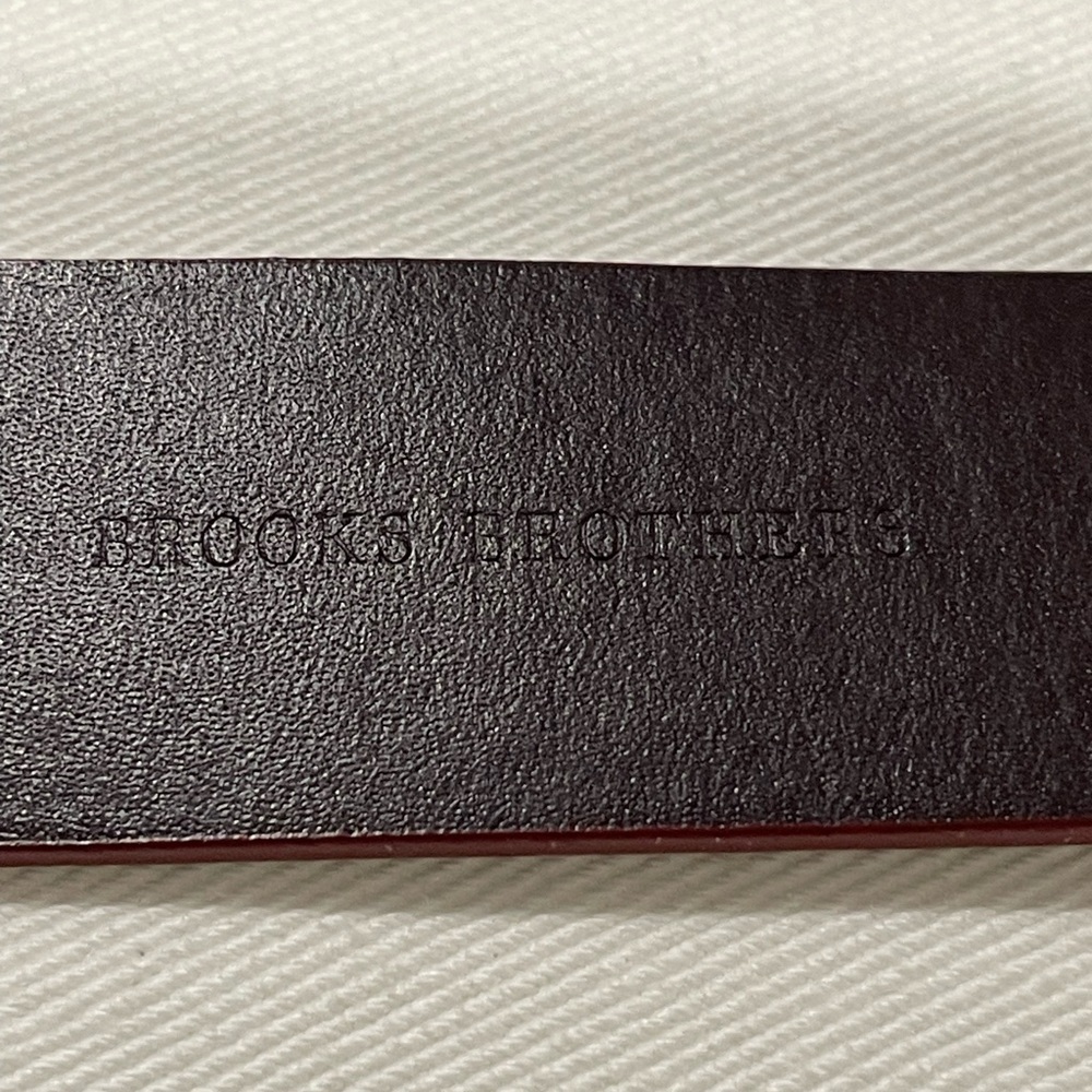 Brooks Brothers men’s brown leather belt size 42 in excellent condition - Picture 3 of 6